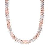 12mm Rose Two Tone Cuban Solitaire Moissanite Chain